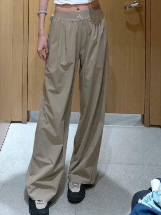 ALO Yoga Pants - ☁️ NWT Alo Yoga Suit Up Trouser Gravel  🥳 Neutral Wide Leg Pants  Regular-30"
